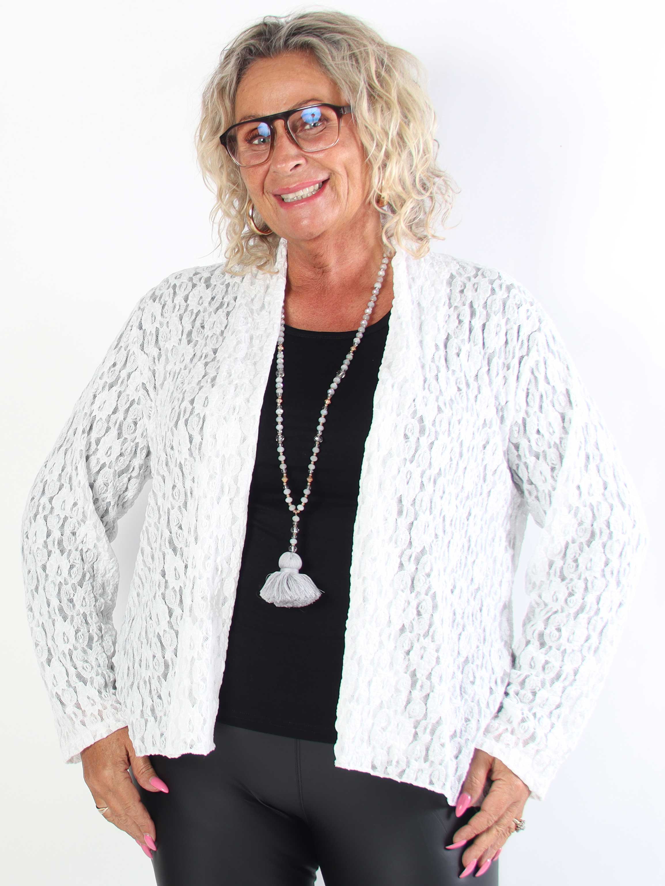 Yuri - Semitransparent plus size blondecardigan i en blød viskoseblanding